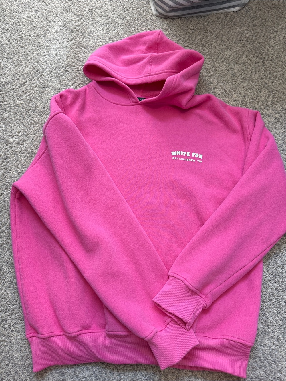 White Fox Boutique Hot Pink Hooded Sweatshirt - Picture 2 of 4